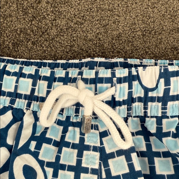 Peter Millar Swim Trunks Mens Medium Shorts Bottoms Blue Turtle Drawstring - Picture 4 of 10